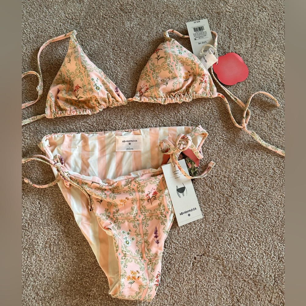 Agua Bendita Pink Floral Bikini